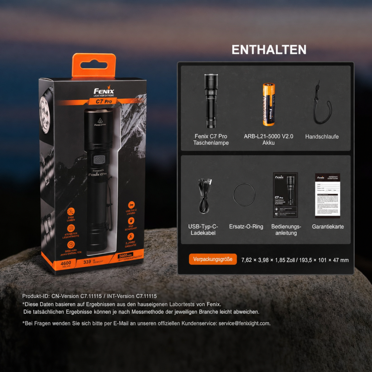 Fenix C7 Pro – Breite Ausleuchtung