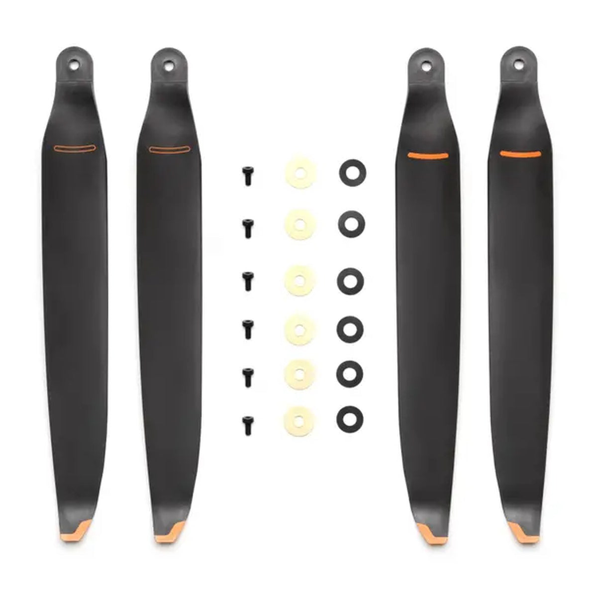 DJI Matrice 400 2510F Propeller: vier Blätter mit Schrauben und Unterlegscheiben