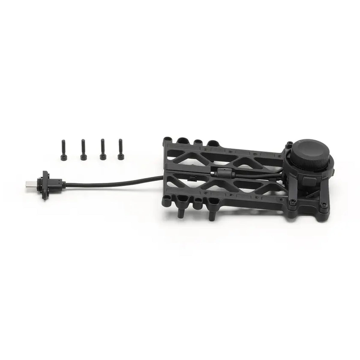 DJI Matrice 400 Third Gimbal Connector in der Seitenansicht mit Anschlusskabel