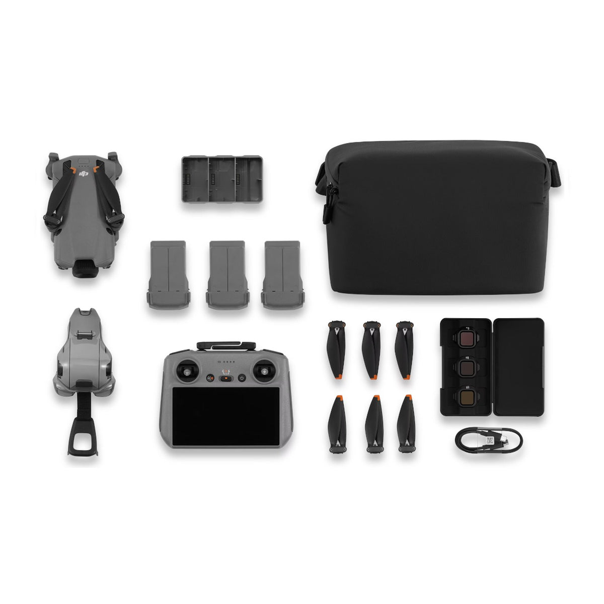DJI Mini 5 Pro Fly More Combo Plus – Lieferumfang von oben