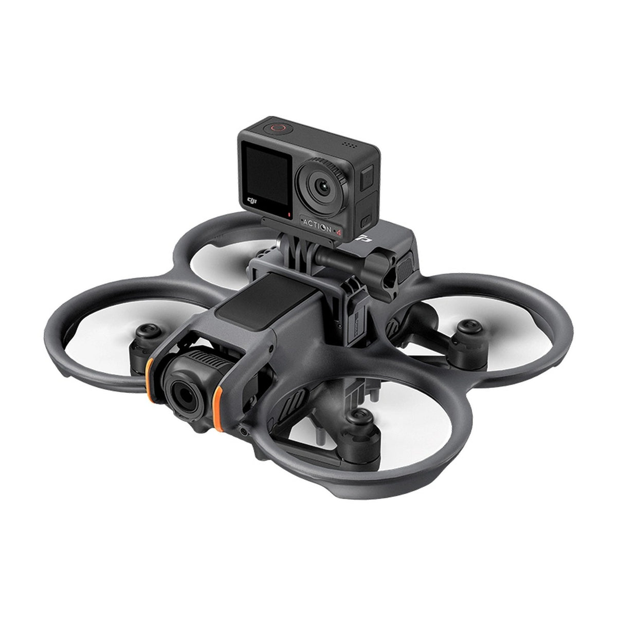 DJI Avata 2 mit STARTRC Actioncam-Halterung und montierter Actioncam