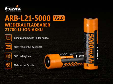 Fenix ARB-L21-5000 V2.0 Akku 21700