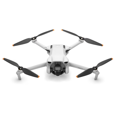 DJI Mini 3 Ersatzdrohne mit ausgeklappten Armen von schräg vorn