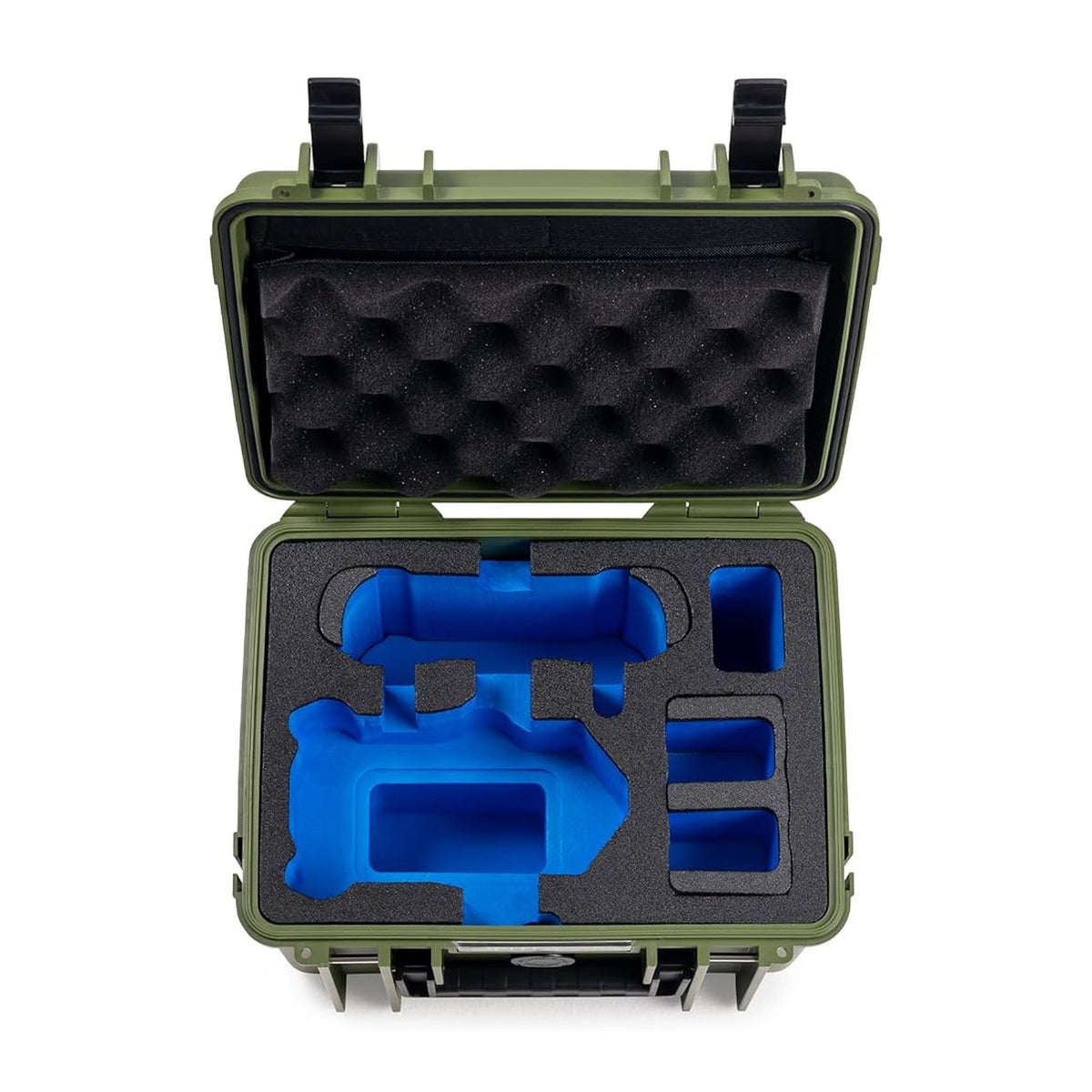 Schaumstoffeinlage des B&W Transportkoffers Typ 2000 für die DJI Mini 4 Pro von oben