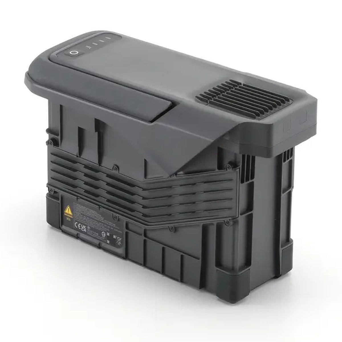 DJI Matrice 400 TB100 Akku schräg von oben mit Ladestandsanzeige und Lüftungsgitter