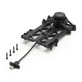 DJI Matrice 400 Third Gimbal Connector schräg von vorn mit Schnellverschluss, Kabel und vier M3-Schrauben