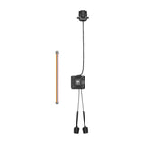 DJI O4 Air Unit Pro Lieferumfang von oben: Kamera, Übertragungsmodul, Antennen und Kabel