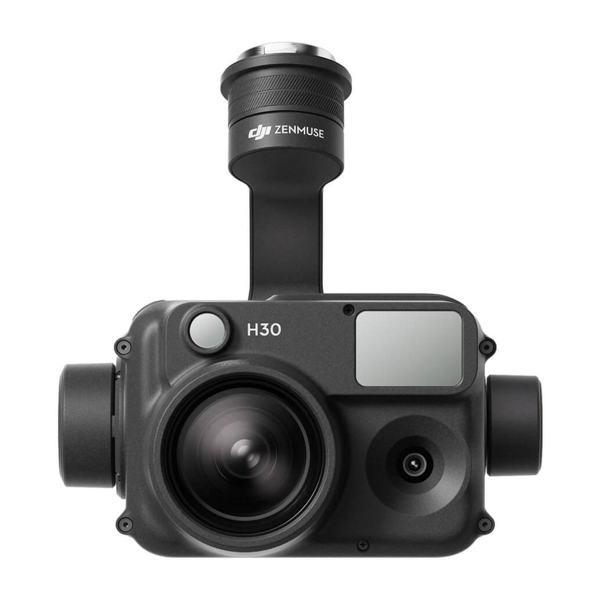 DJI Zenmuse H30 Multisensor-Kamera in der Frontansicht mit Zoom- und Weitwinkelobjektiv