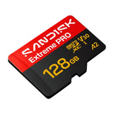 SanDisk Extreme PRO microSDXC 128 GB schräg von oben