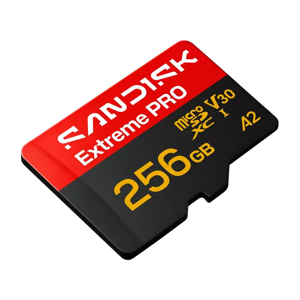 SanDisk Extreme PRO microSDXC 256 GB schräg von oben