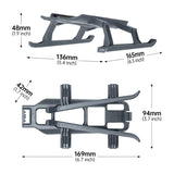 STARTRC Landegestell: Maße ausgeklappt 165 × 136 × 48 mm, zusammengeklappt 169 × 94 × 42 mm