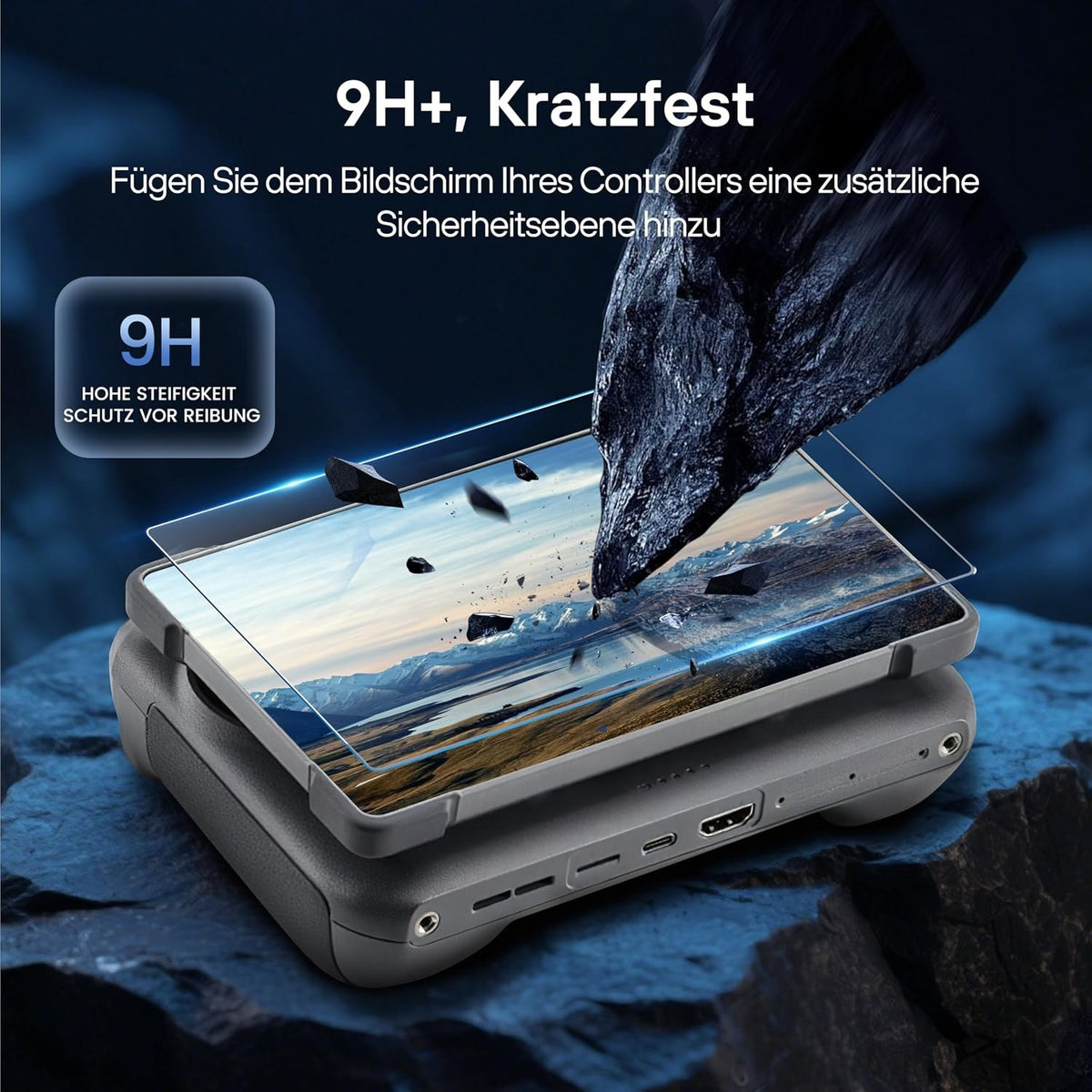 STARTRC Panzerglas mit Härtegrad 9H: kratzfest auf dem Display der DJI RC Pro 2
