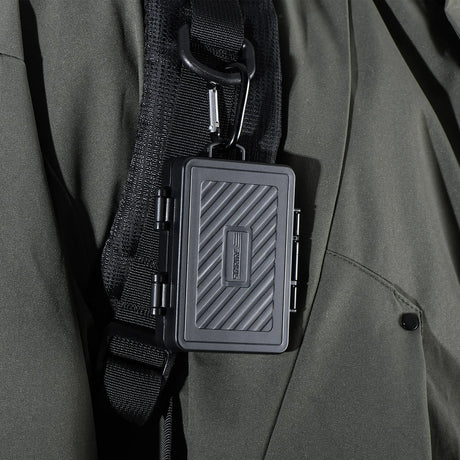 STARTRC Speicherkarten-Etui mit Karabiner am Rucksackgurt