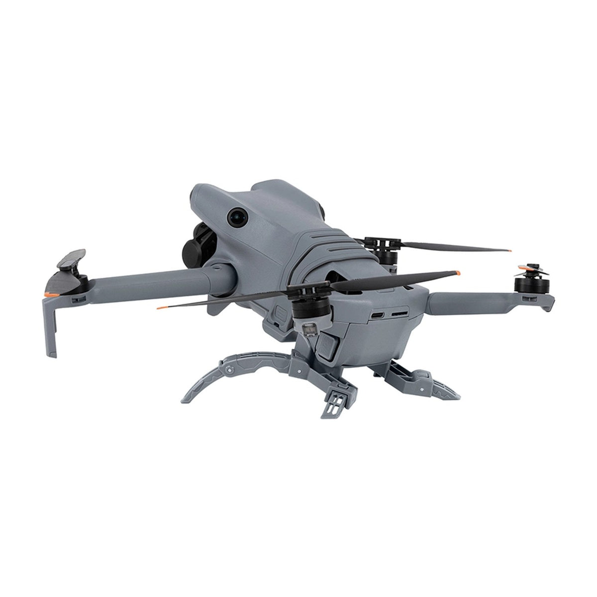 DJI Mini 5 Pro mit STARTRC Spider-Landegestell von der Seite